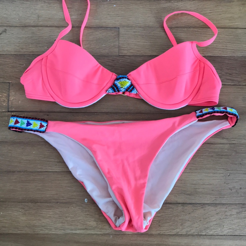 Mara Hoffman Swim Bikini Medium With Beading
